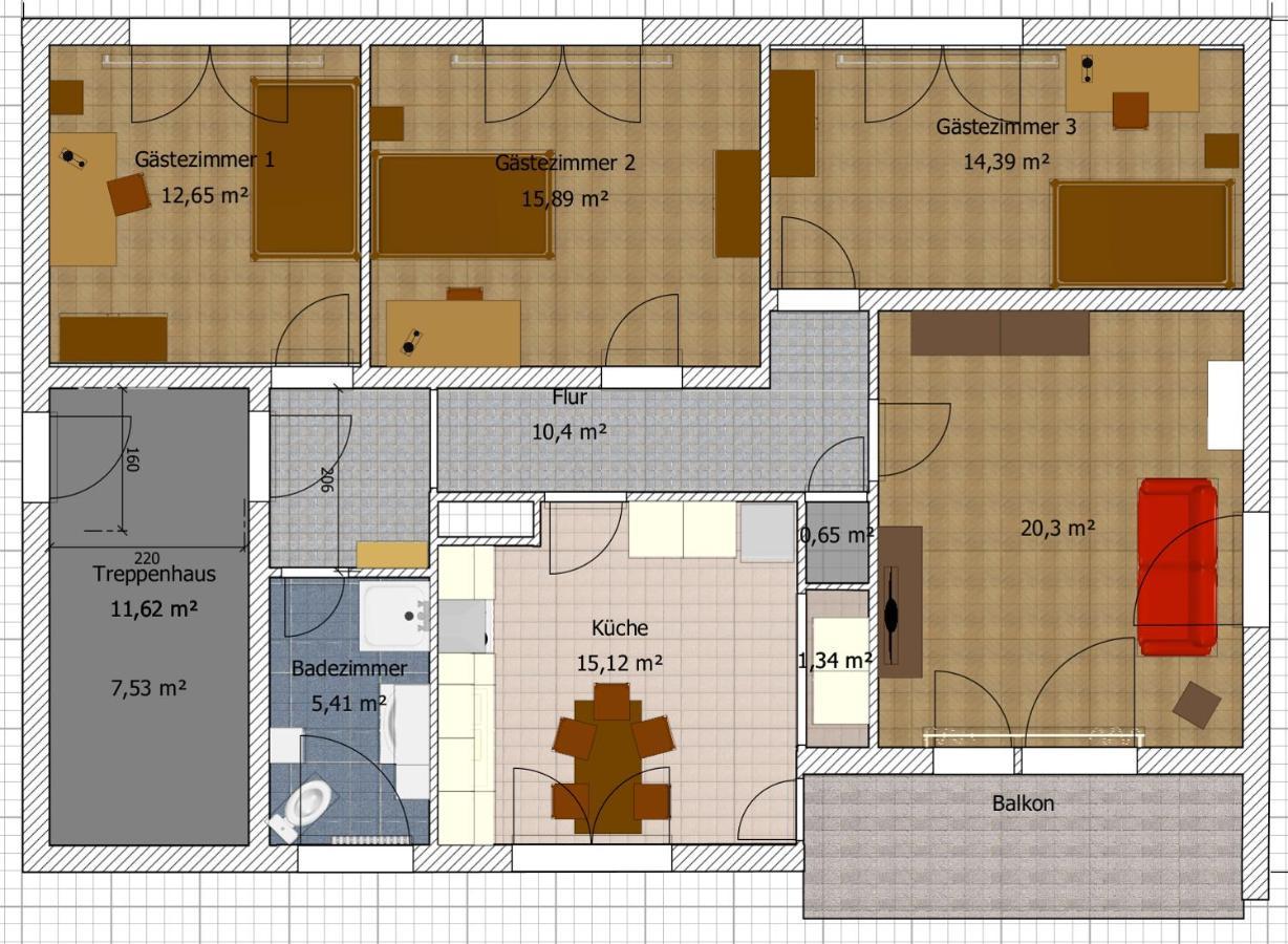 Apartment Ferienwohnung Vogt 辛茨海姆 外观 照片